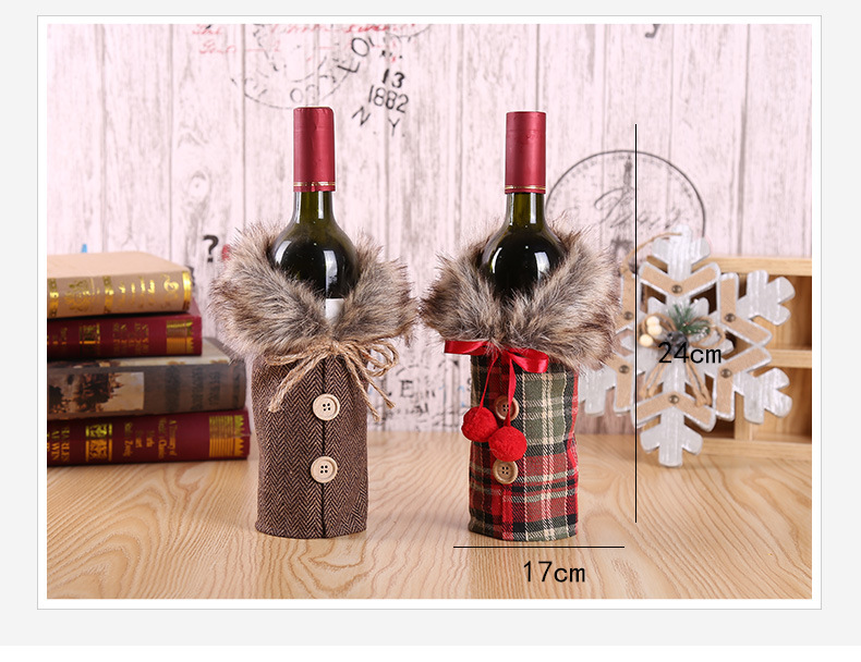 United States the new bottle set of Christmas glories bowknot props manufacturers selling linen bottle set of holiday United States the new bottle set of Christmas glories bowknot props manufacturers selling linen bottle set of holiday