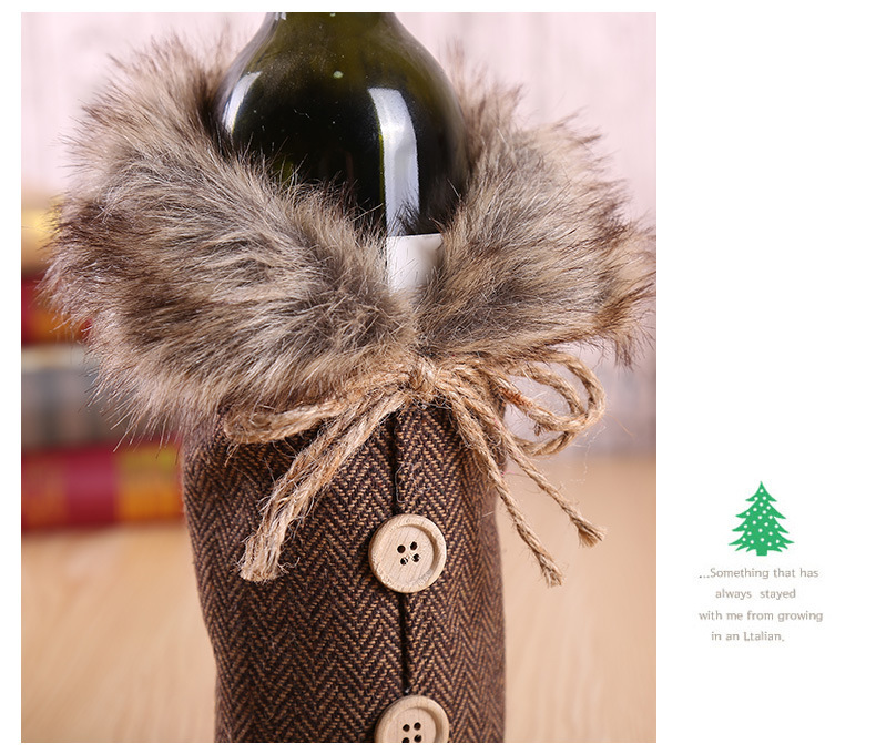 United States the new bottle set of Christmas glories bowknot props manufacturers selling linen bottle set of holiday United States the new bottle set of Christmas glories bowknot props manufacturers selling linen bottle set of holiday
