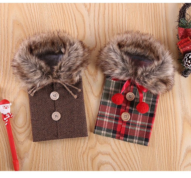 United States the new bottle set of Christmas glories bowknot props manufacturers selling linen bottle set of holiday United States the new bottle set of Christmas glories bowknot props manufacturers selling linen bottle set of holiday