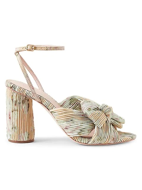 2021 French Foreign Trade Cross-Border New Arrival European and American Fashion Sandals Thick Heel Bowknot Fairy Silk Sandals Retro Fairy Shoes