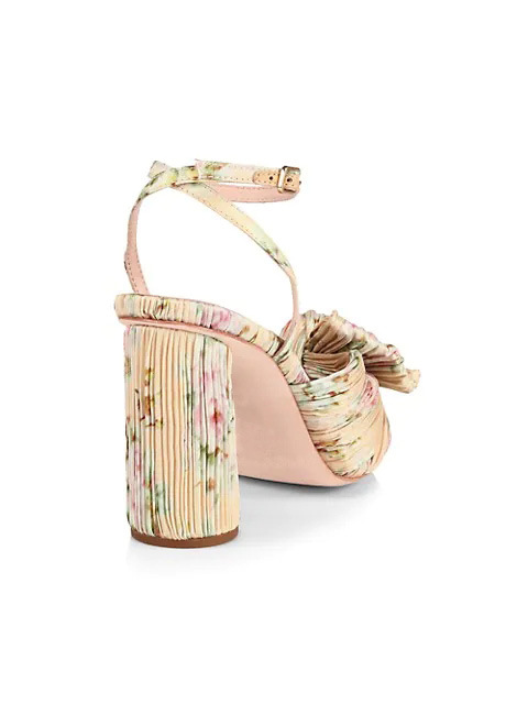 2021 French Foreign Trade Cross-Border New Arrival European and American Fashion Sandals Thick Heel Bowknot Fairy Silk Sandals Retro Fairy Shoes