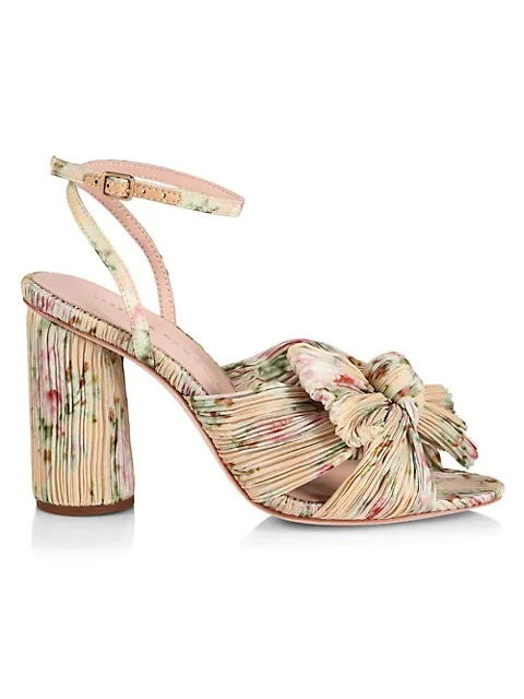 2021 French Foreign Trade Cross-Border New Arrival European and American Fashion Sandals Thick Heel Bowknot Fairy Silk Sandals Retro Fairy Shoes