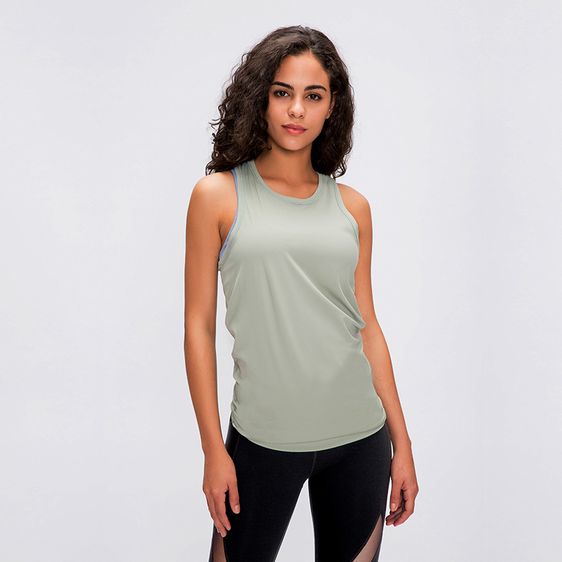 New nude Skin - Friendly Vest Female Bowknot Beautiful back Loose Breathable running Sport Dependent
