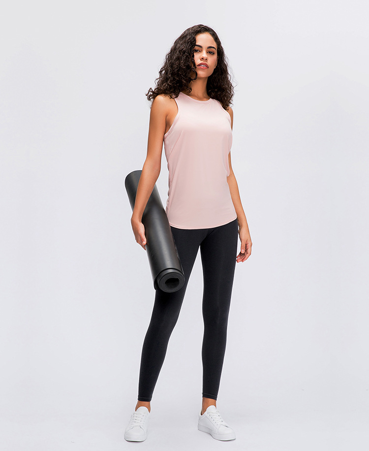 New nude Skin - Friendly Vest Female Bowknot Beautiful back Loose Breathable running Sport Dependent