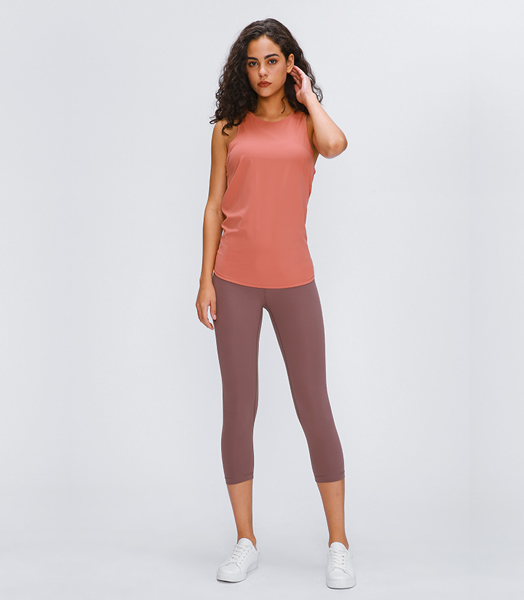 New nude Skin - Friendly Vest Female Bowknot Beautiful back Loose Breathable running Sport Dependent
