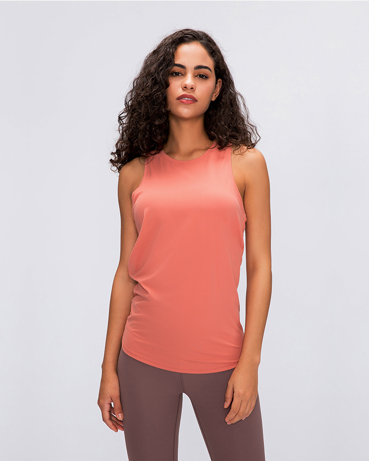 New nude Skin - Friendly Vest Female Bowknot Beautiful back Loose Breathable running Sport Dependent