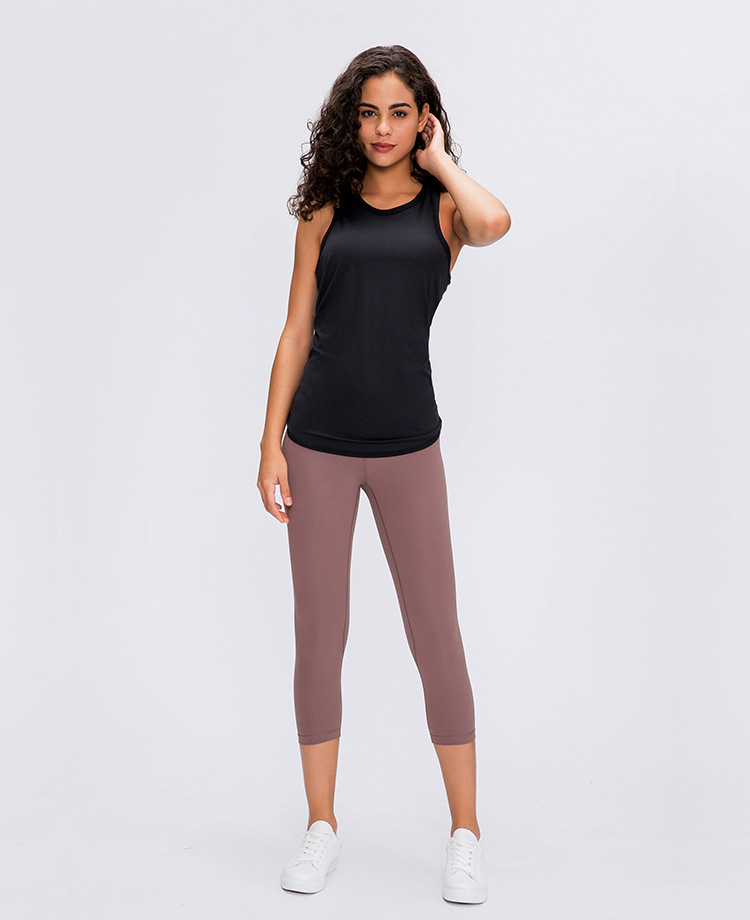 New nude Skin - Friendly Vest Female Bowknot Beautiful back Loose Breathable running Sport Dependent