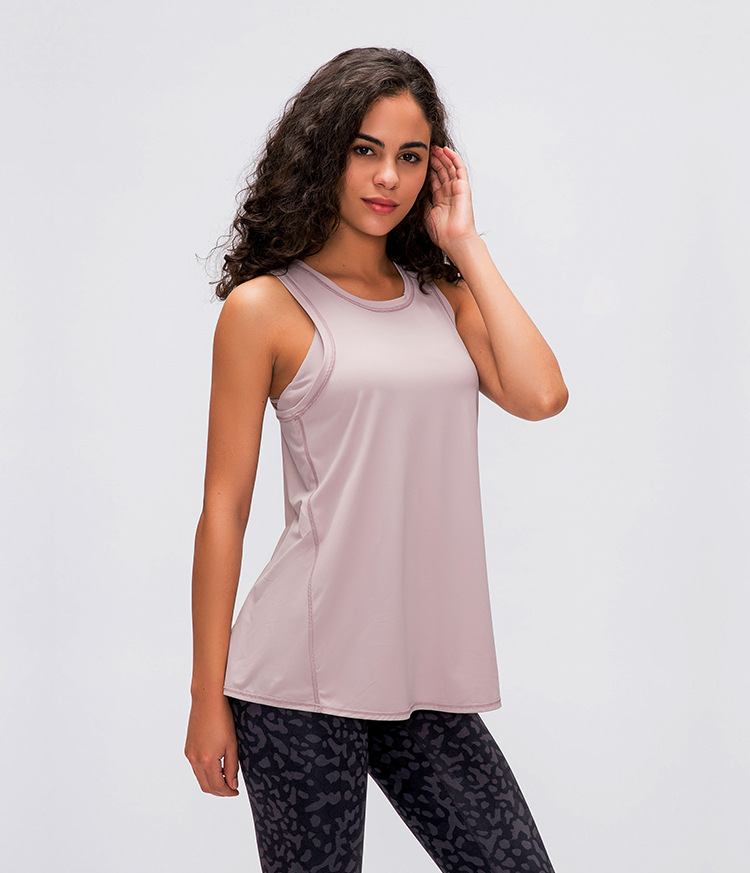 New nude Skin - Friendly Vest Female Bowknot Beautiful back Loose Breathable running Sport Dependent