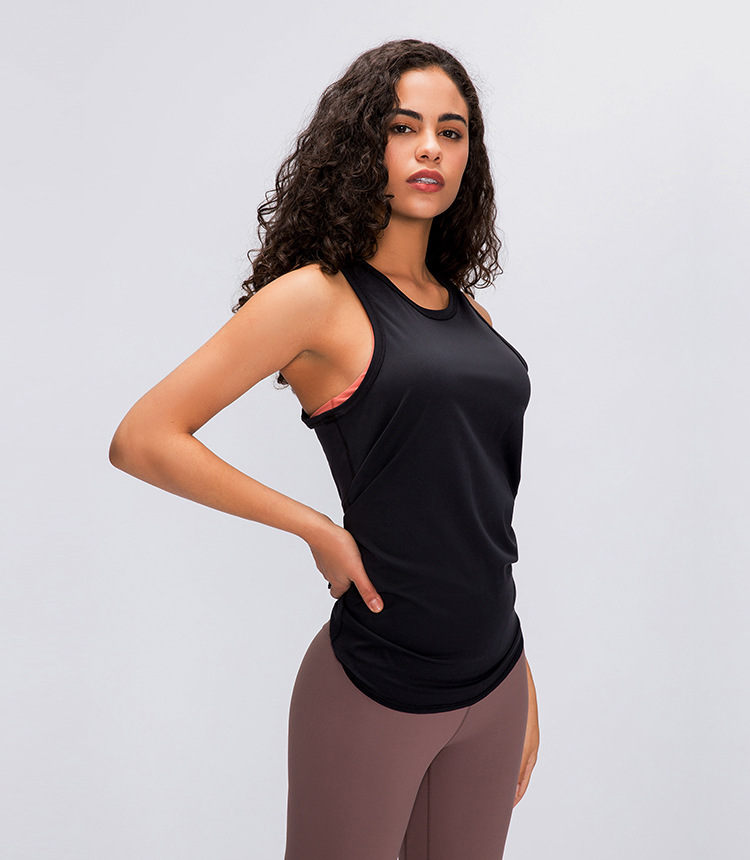New nude Skin - Friendly Vest Female Bowknot Beautiful back Loose Breathable running Sport Dependent