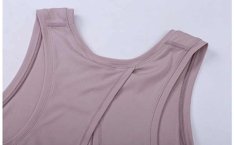 New nude Skin - Friendly Vest Female Bowknot Beautiful back Loose Breathable running Sport Dependent