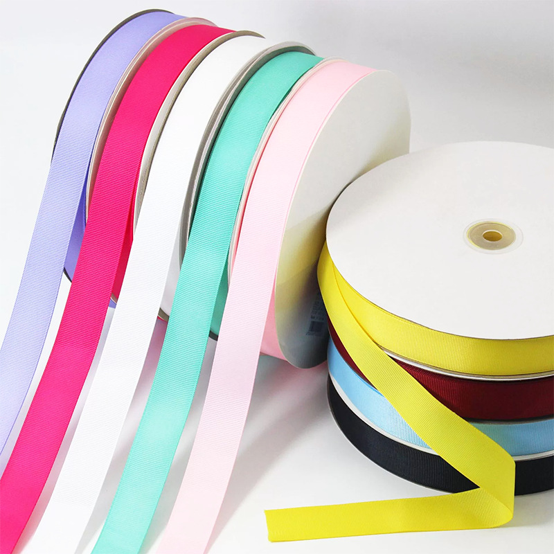 Printing Ribbon  Color Ribbed Band Cake Bouquet Gift Box Strap Color Small Bowknot Ribbon Ribbon Wholesale
