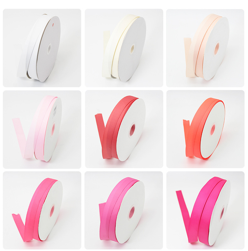 Printing Ribbon  Color Ribbed Band Cake Bouquet Gift Box Strap Color Small Bowknot Ribbon Ribbon Wholesale