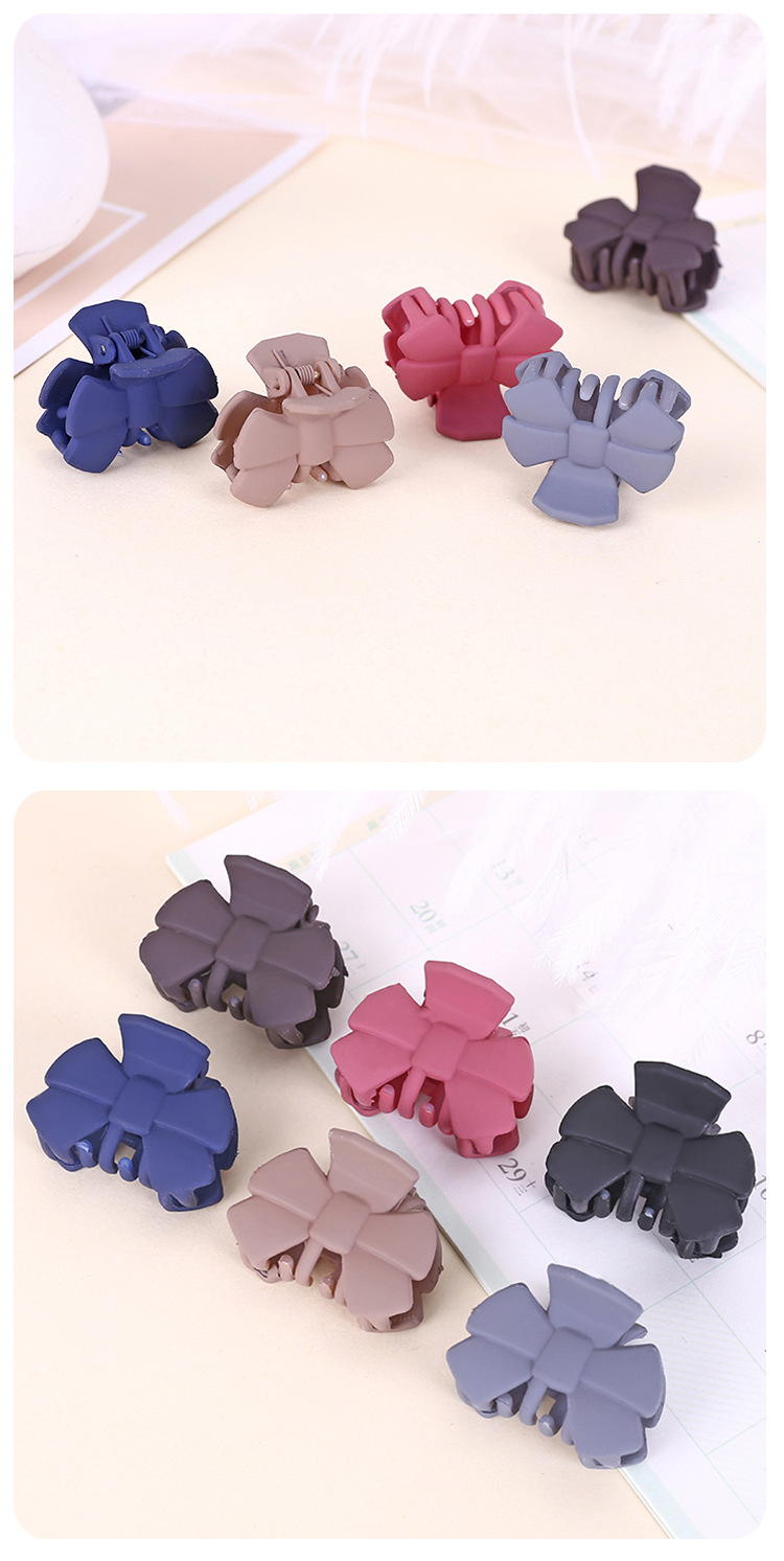 Manufacturers direct South Korea broken hair top clip clips hair ornaments personality solid color bowknot plastic headwear grips