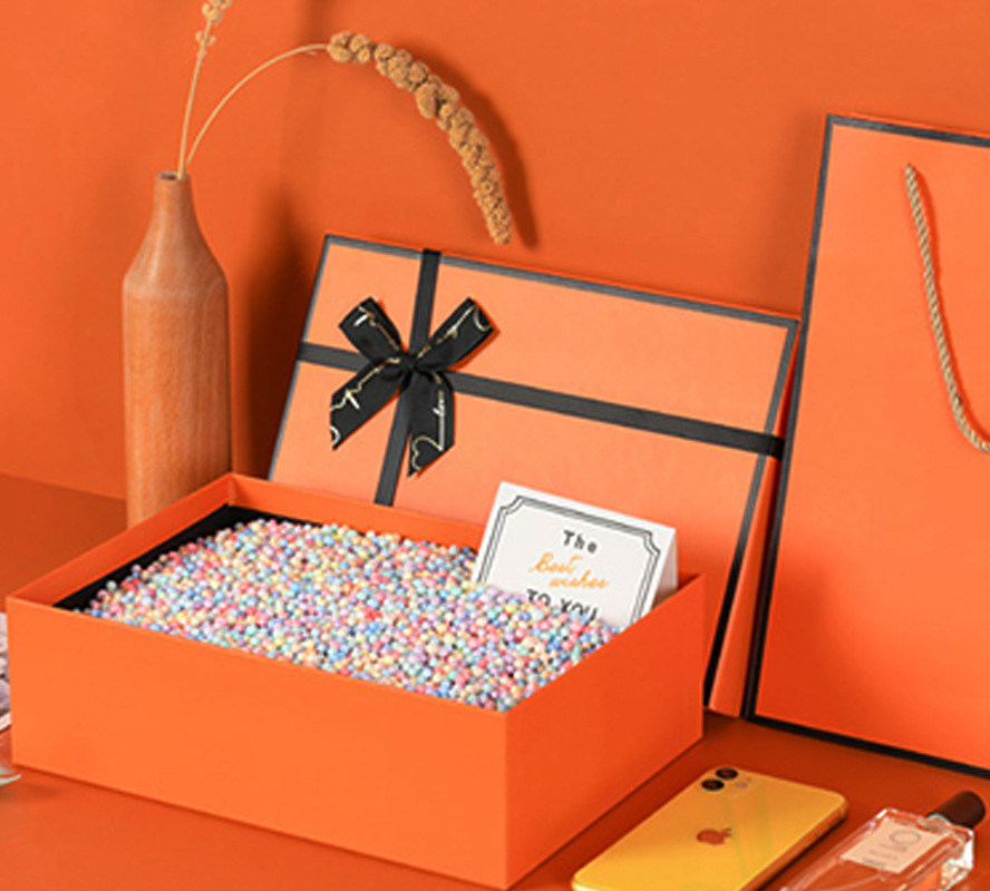 Bowknot Mother&#039;s Day Gift Box Orange Hand Gift Box Towel Lipstick Gift Gift Box Customization