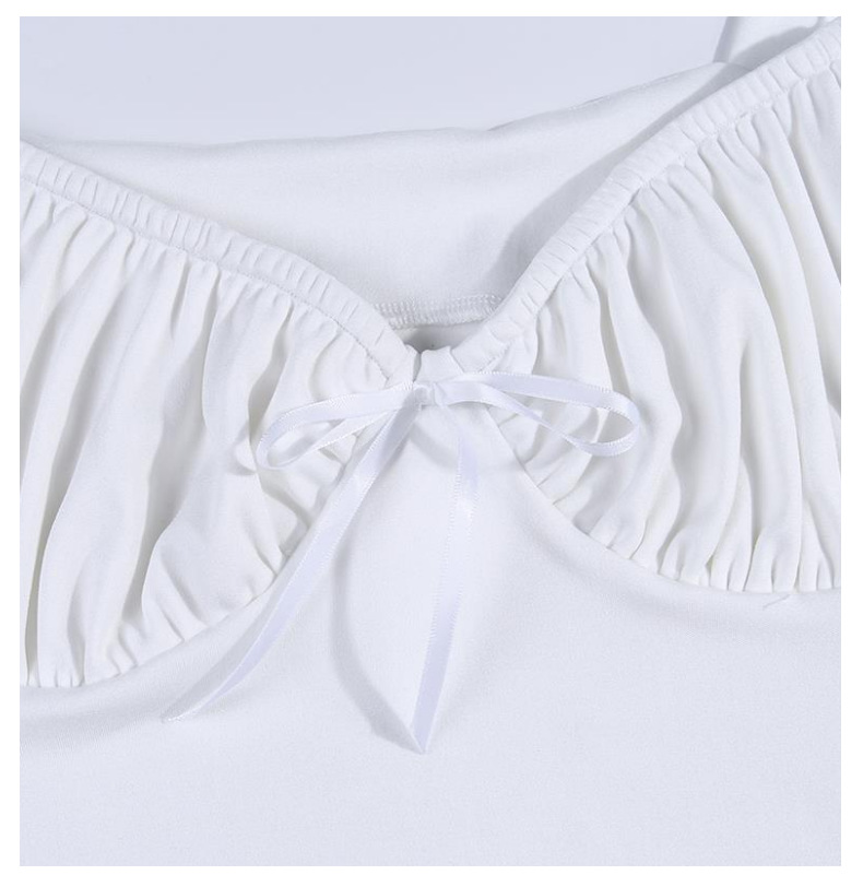 and American Crossborder 2020 Summer Hot Style Women's Sexy Bowknot Pleated Condole Belt U neck Small Vest Manufacturers