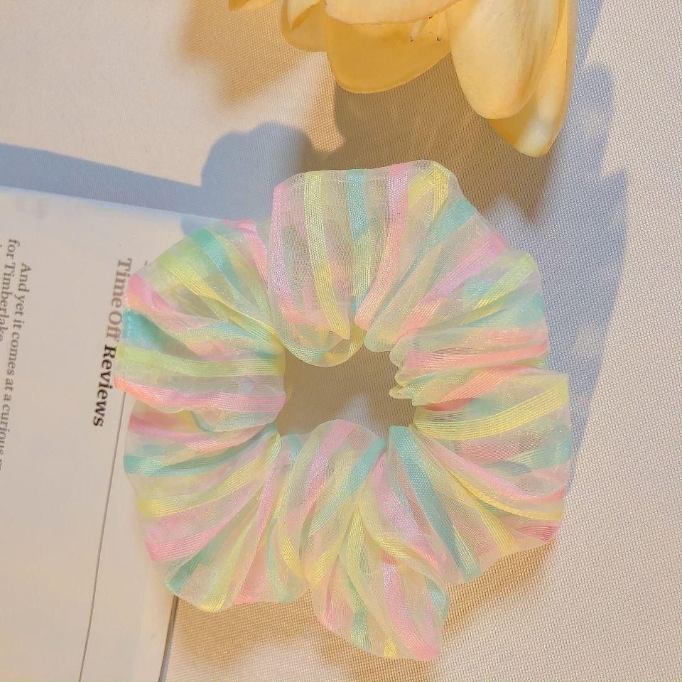 Large Intestine Hair Ring Ins Organza Fairy Hair Accessory Korean JK Plaid Headdress Flower Fabric Bowknot Headband Large Intestine Hair Ring Ins Organza Fairy Hair Accessory Korean JK Plaid Headdress Flower Fabric Bowknot Headband