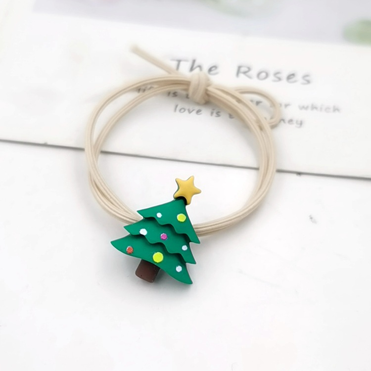 New Birth Year Hair Ring ThreeDimensional Christmas Tree Gift Hair Rope Female TwoinOne Bowknot Headband CrossBorder