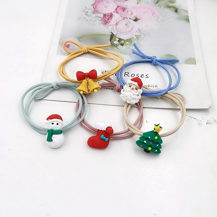 New Birth Year Hair Ring ThreeDimensional Christmas Tree Gift Hair Rope Female TwoinOne Bowknot Headband CrossBorder