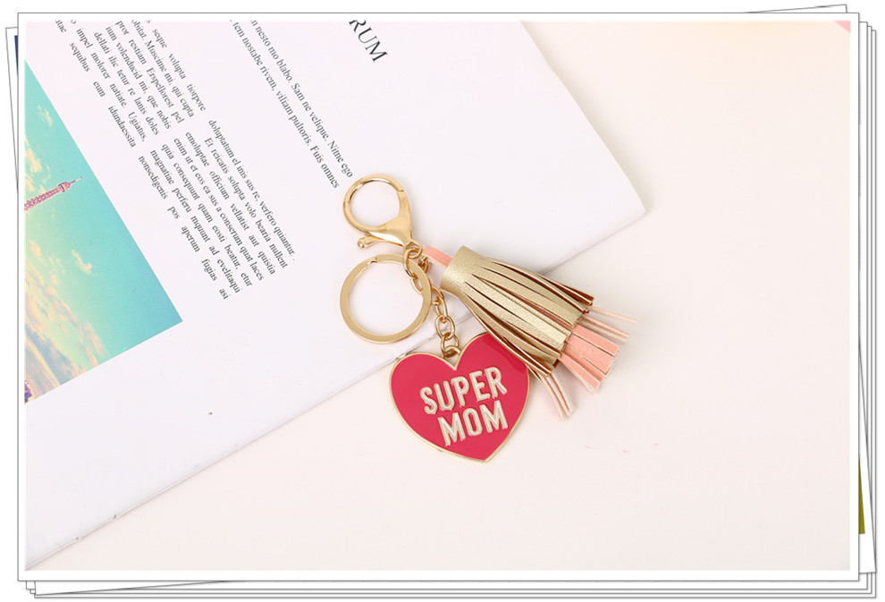 Fashion Leather Tassel Bag Pendant Love Lettering Tag Key Chain Accessories Fashion Leather Tassel Bag Pendant Love Lettering Tag Key Chain Accessories