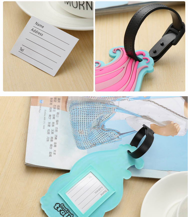Environmental Protection Silicone Cartoon Cartoon Tag PVC Soft Rubber Baggage Tag Luggage Tag Custom Logo Manufacturer