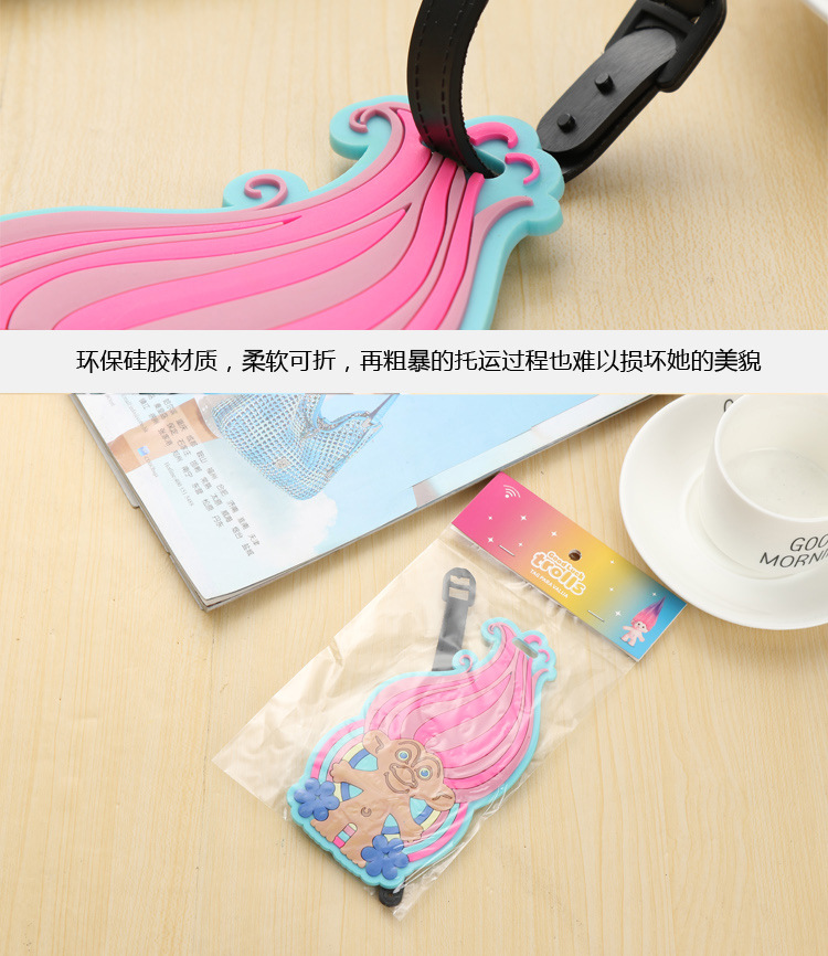 Environmental Protection Silicone Cartoon Cartoon Tag PVC Soft Rubber Baggage Tag Luggage Tag Custom Logo Manufacturer
