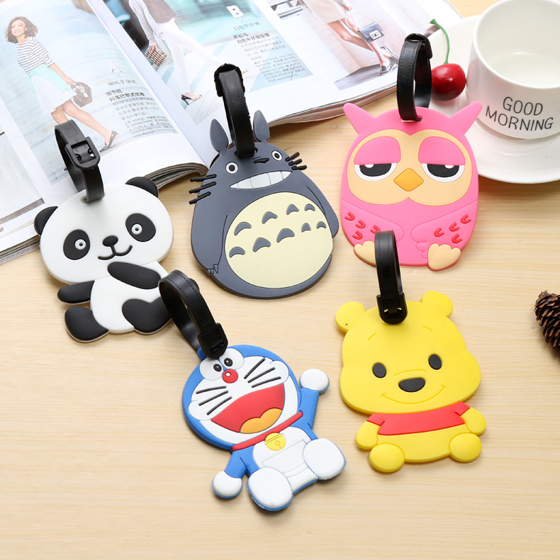 Cartoon Creative New Silicon Baggage Tag Personality Anime Luggage Consignment Tag Listing Factory Wholesale Customization