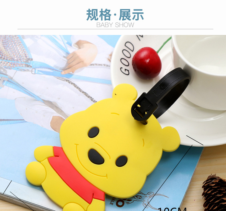 Cartoon Creative New Silicon Baggage Tag Personality Anime Luggage Consignment Tag Listing Factory Wholesale Customization