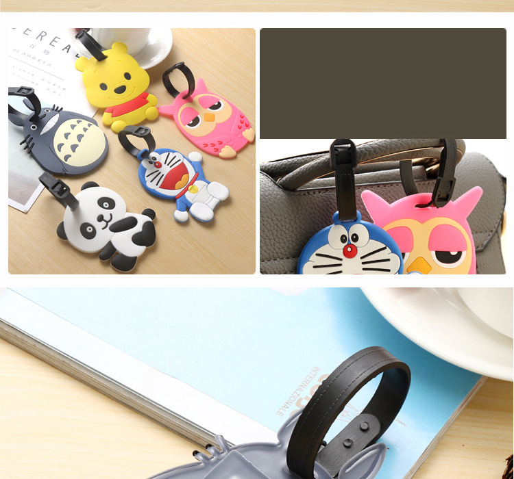 Cartoon Creative New Silicon Baggage Tag Personality Anime Luggage Consignment Tag Listing Factory Wholesale Customization