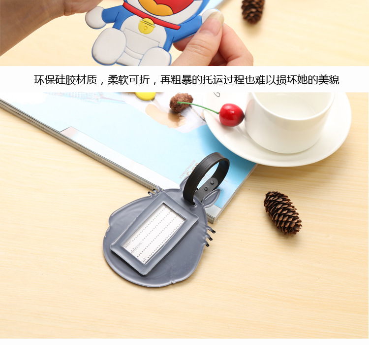 Cartoon Creative New Silicon Baggage Tag Personality Anime Luggage Consignment Tag Listing Factory Wholesale Customization
