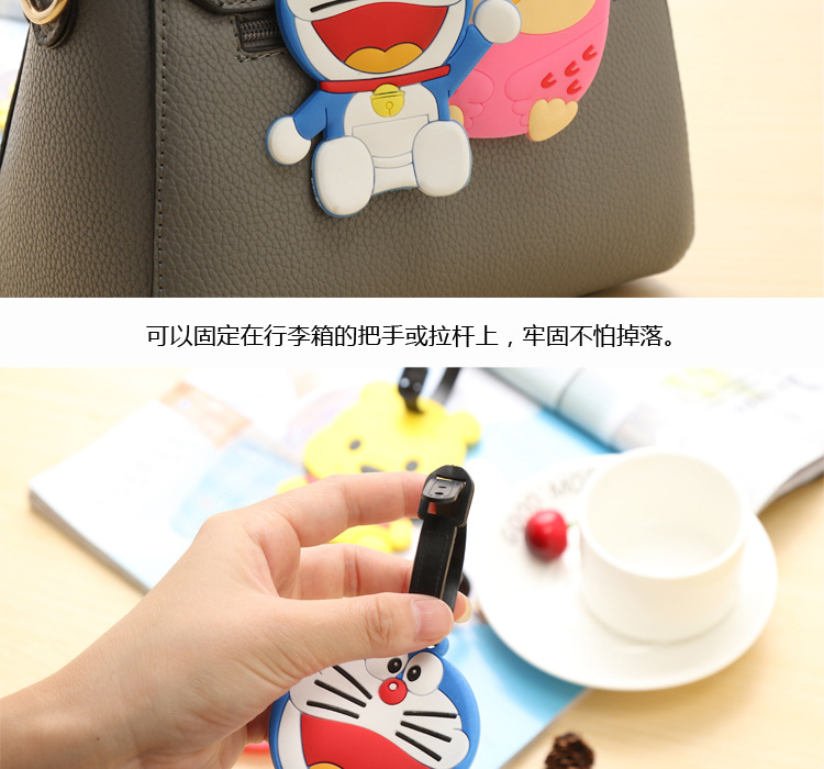Cartoon Creative New Silicon Baggage Tag Personality Anime Luggage Consignment Tag Listing Factory Wholesale Customization