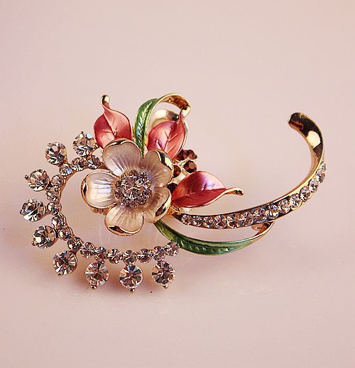 Boutique Luxury Color-Preserving Electroplating Ornament Silk Scarf Buckle Pin European and American Large Zircon Full Diamond Brooch Mixed Batch 10 Yuan Store