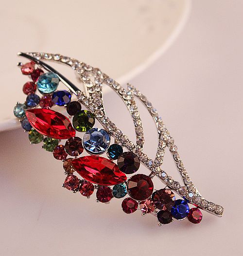 Boutique Luxury Color-Preserving Electroplating Ornament Silk Scarf Buckle Pin European and American Large Zircon Full Diamond Brooch Mixed Batch 10 Yuan Store