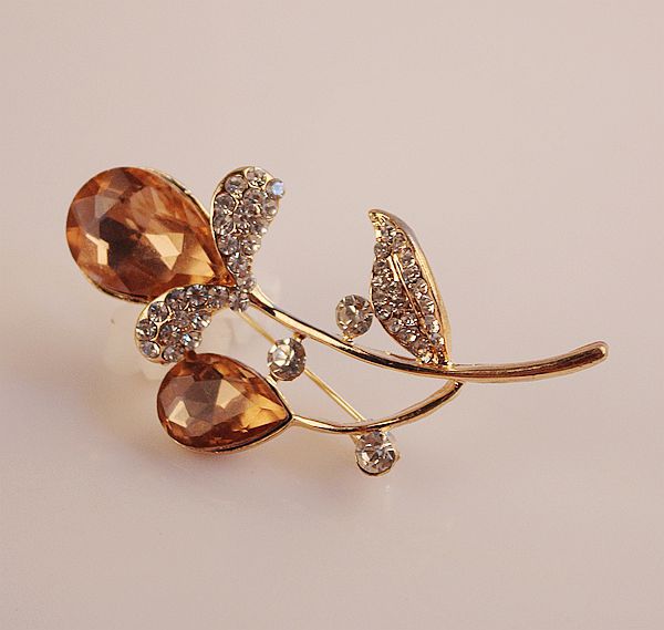 Boutique Luxury Color-Preserving Electroplating Ornament Silk Scarf Buckle Pin European and American Large Zircon Full Diamond Brooch Mixed Batch 10 Yuan Store