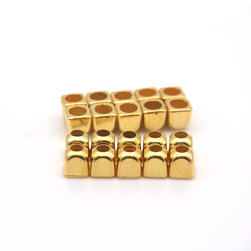 Factory direct electroplating gold plastic bell plastic rope buckle wholesale drawstring bag jewelry pendant accessories bell