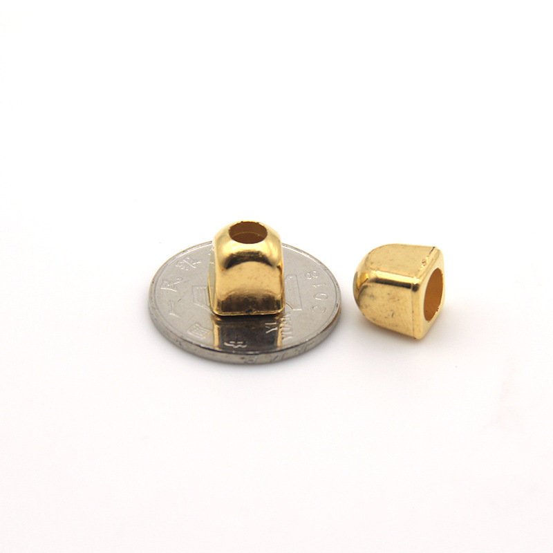 Factory direct electroplating gold plastic bell plastic rope buckle wholesale drawstring bag jewelry pendant accessories bell