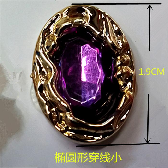 Triangle plastics electroplating gold jewelry stringing encrusted decorative buckle acrylic ornaments