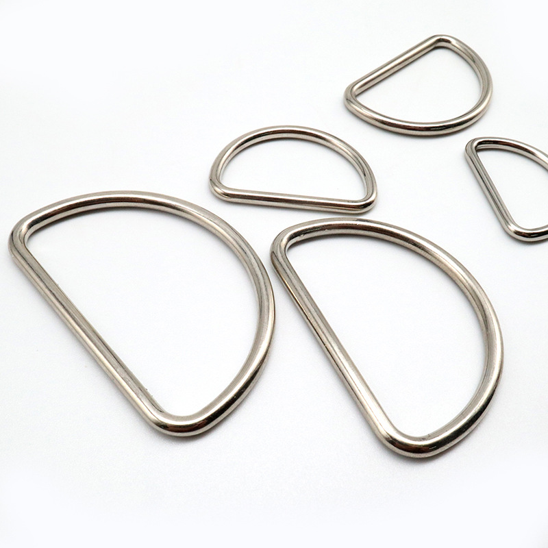 Spot Arc D-Type Buckle Full Size Gold and Silver Clothing Accessories Electroplating Adjustable Belt Windbreaker Metal Accessories D-Shaped Buckle