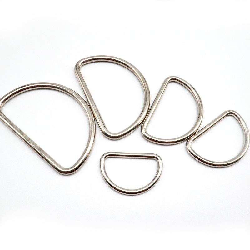 Spot Arc D-Type Buckle Full Size Gold and Silver Clothing Accessories Electroplating Adjustable Belt Windbreaker Metal Accessories D-Shaped Buckle