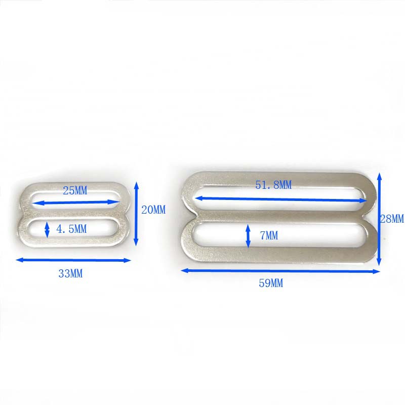 Adjustable Buckle Surface Electroplating AntiRust Ribbon Adjustable Elastic Buckle Thickened 255cm Ribbon 8Word Buckle