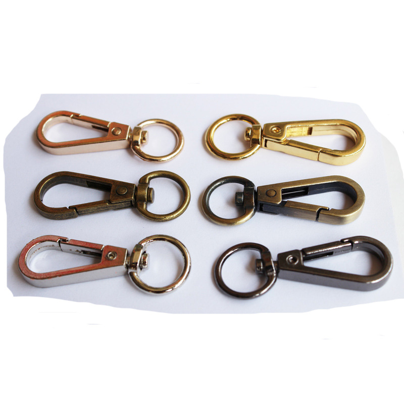 Bags Hook Buckle Metal Buckle Bags Hardware Hooks Snap Hook Accessories Electroplating Four-Point round Tail Buckle