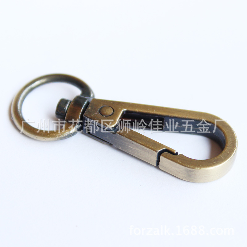 Bags Hook Buckle Metal Buckle Bags Hardware Hooks Snap Hook Accessories Electroplating Four-Point round Tail Buckle
