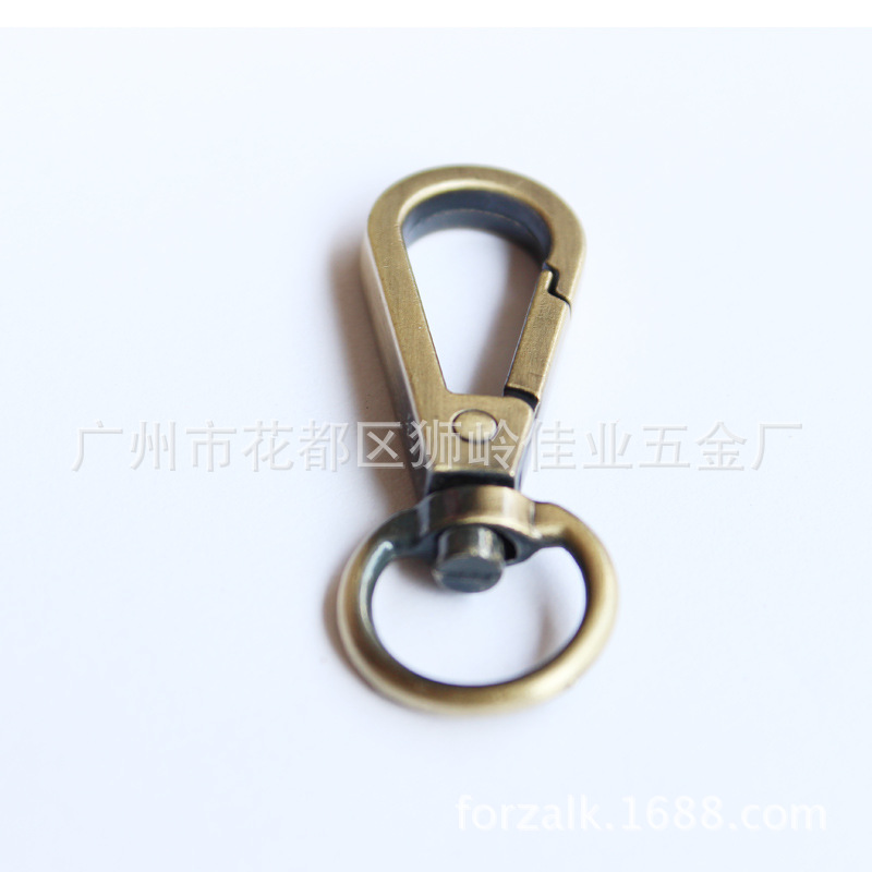 Bags Hook Buckle Metal Buckle Bags Hardware Hooks Snap Hook Accessories Electroplating Four-Point round Tail Buckle