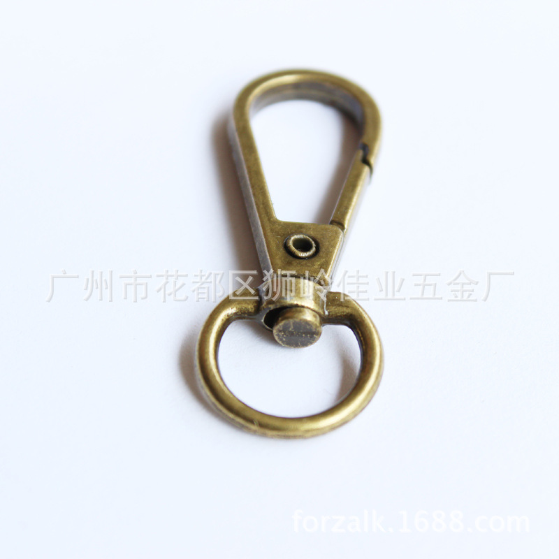Bags Hook Buckle Metal Buckle Bags Hardware Hooks Snap Hook Accessories Electroplating Four-Point round Tail Buckle