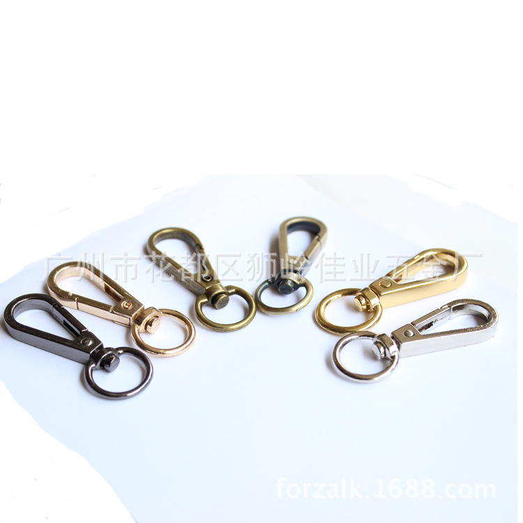 Bags Hook Buckle Metal Buckle Bags Hardware Hooks Snap Hook Accessories Electroplating Four-Point round Tail Buckle