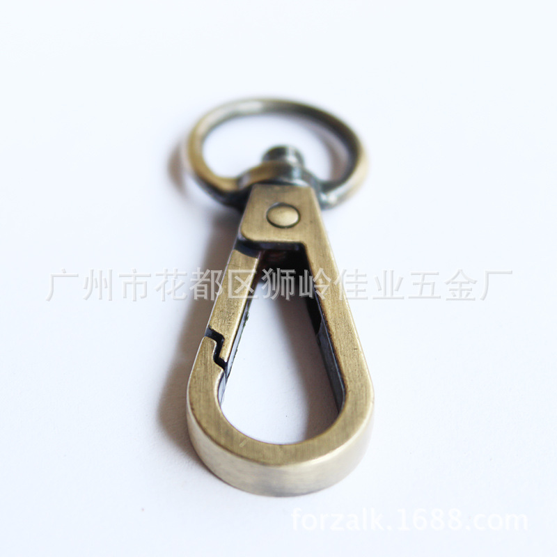 Bags Hook Buckle Metal Buckle Bags Hardware Hooks Snap Hook Accessories Electroplating Four-Point round Tail Buckle