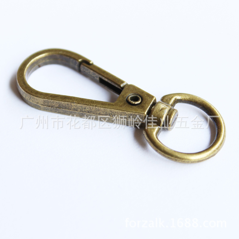 Bags Hook Buckle Metal Buckle Bags Hardware Hooks Snap Hook Accessories Electroplating Four-Point round Tail Buckle