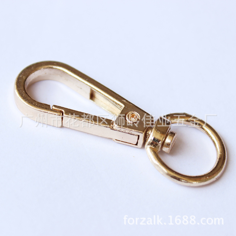 Bags Hook Buckle Metal Buckle Bags Hardware Hooks Snap Hook Accessories Electroplating Four-Point round Tail Buckle