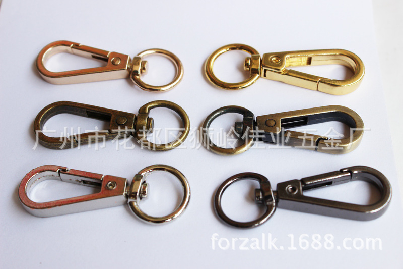 Bags Hook Buckle Metal Buckle Bags Hardware Hooks Snap Hook Accessories Electroplating Four-Point round Tail Buckle
