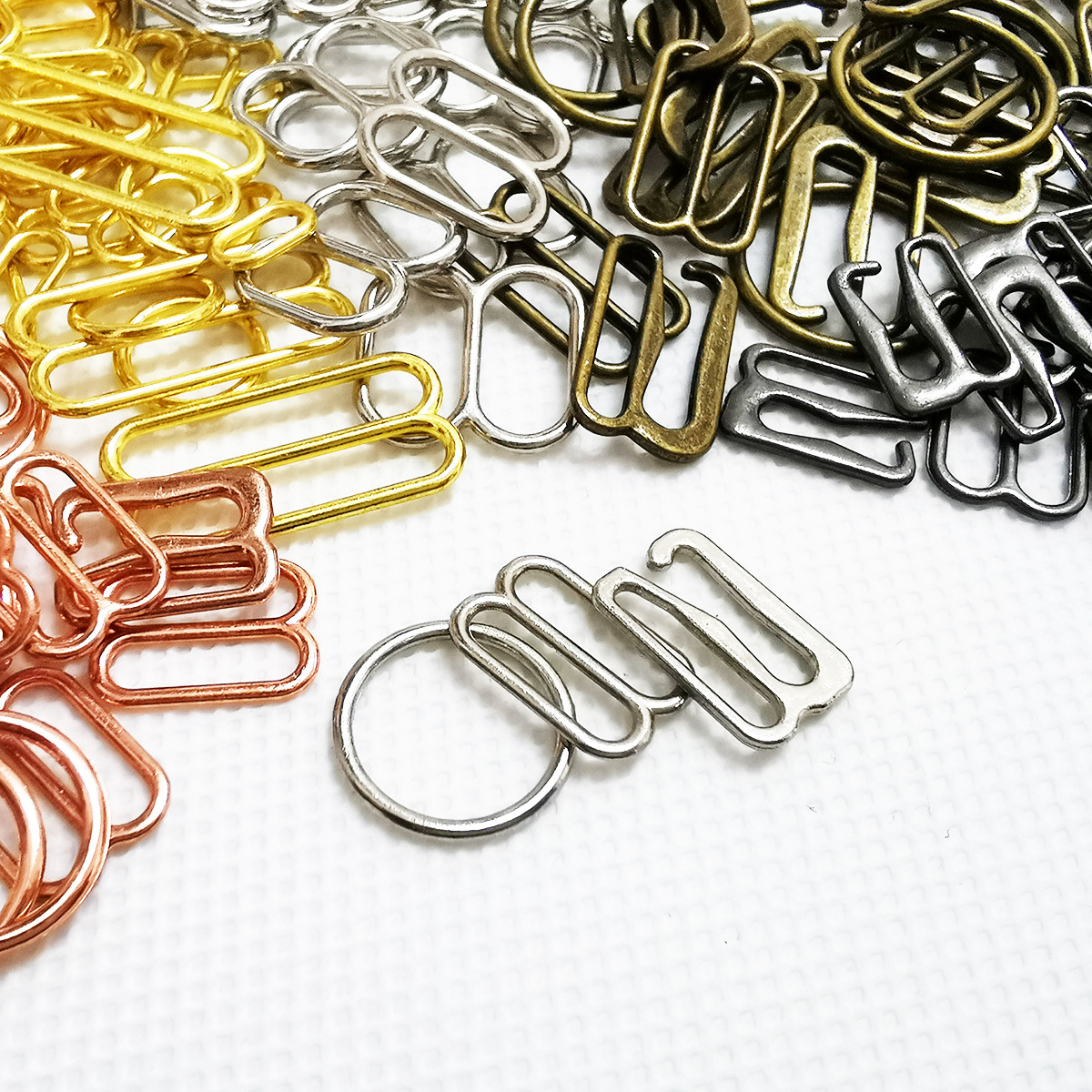 Direct Selling Electroplating Zinc Alloy 089 Buckle Gold-Plated Strap Gold-Plated Underwear Buckle Bra Shoulder Strap Metal Adjustment Buckle