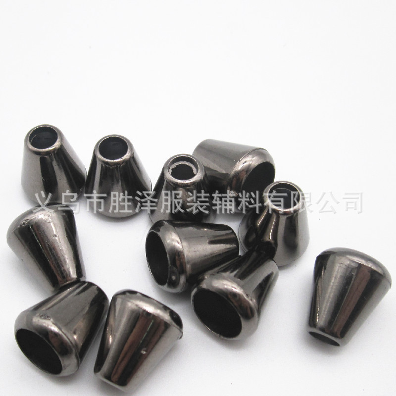 Spot Supply 6mm Loudspeaker Bell ABS Electroplating Plastic Rope Buckle Faux-Metallic 6mm Plastic Gun Black Bell